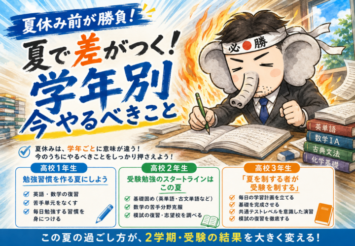 この夏で変わる。高校1・2・3年生それぞれの過ごし方