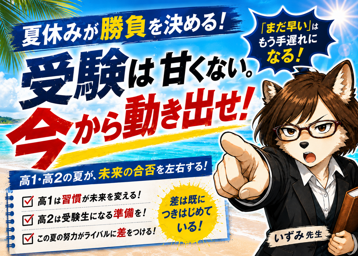 高1・高2の夏休み―「まだ早い」と思っているうちに差は広がる