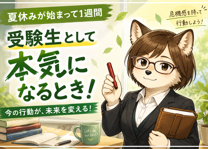 夏休みが始まって1週間――受験生として、本気で勉強していますか？