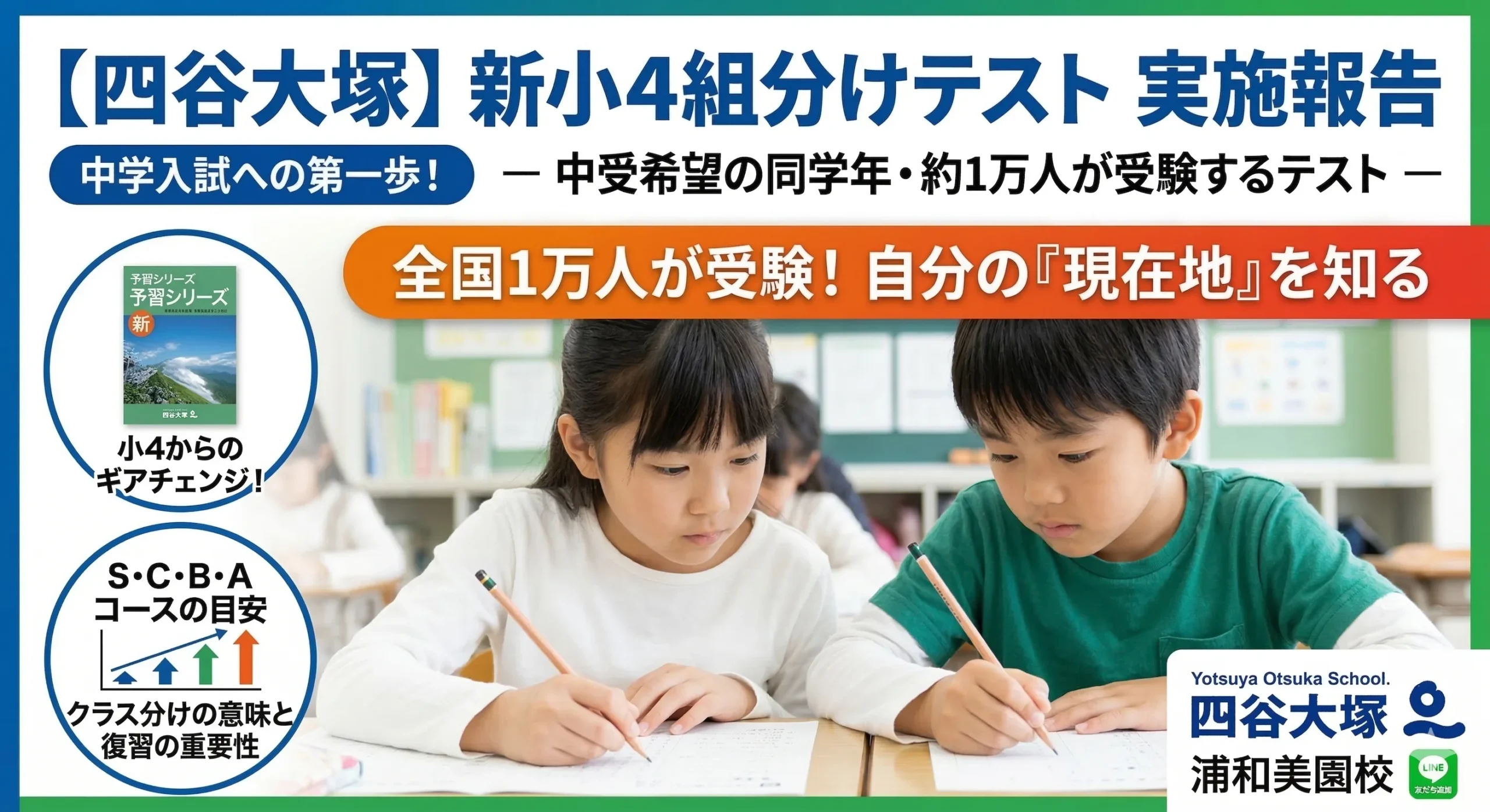 四谷大塚】新小4～6の組分けテストを実施しました！ ― 中受希望の同学 