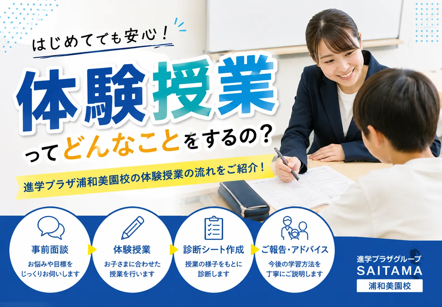 【体験授業のご案内】はじめてでも安心！体験授業ってどんなことをするの？【集団授業・四谷大塚・個別指導SMART】
