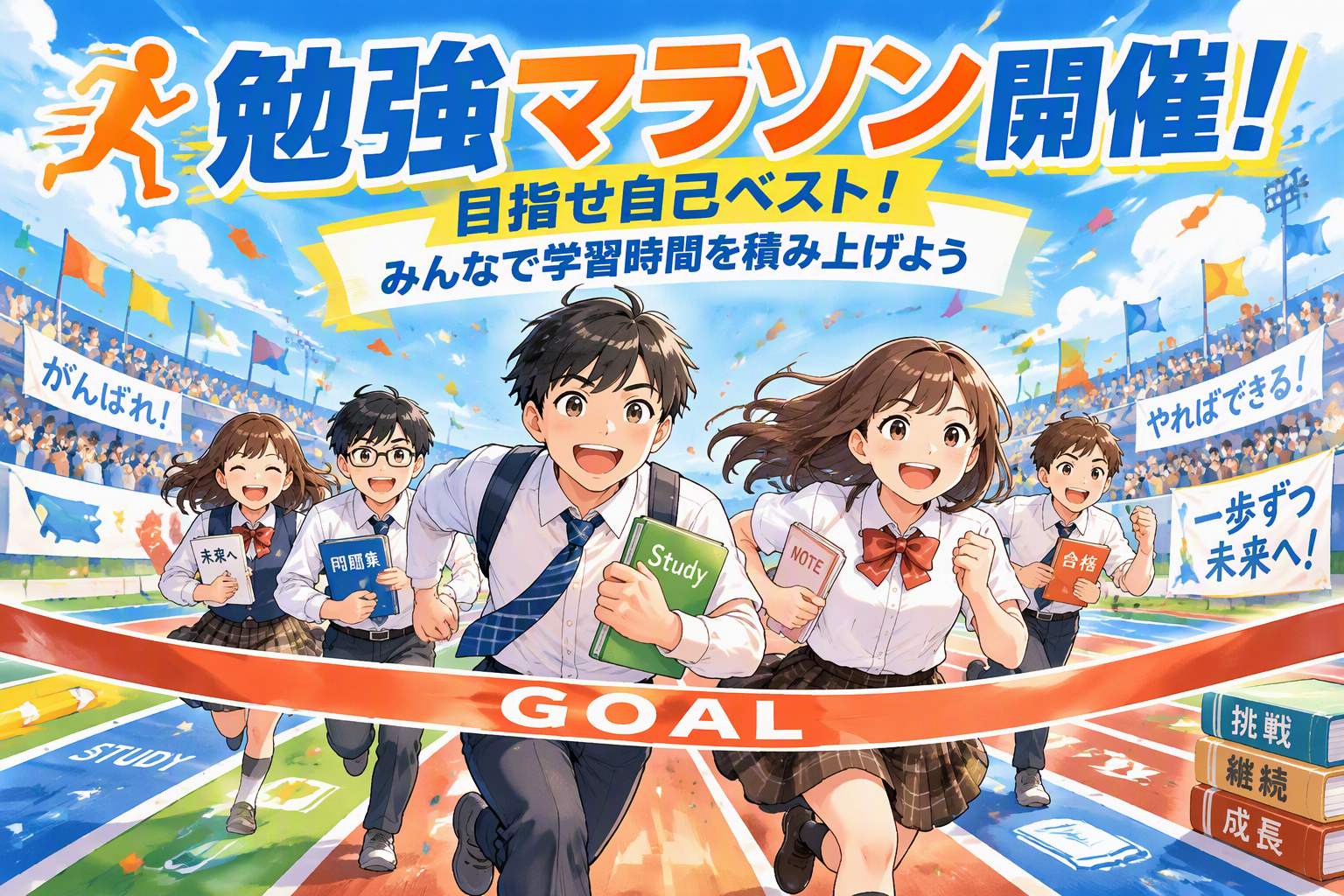 中学生 定期テスト対策勉強マラソン　途中経過