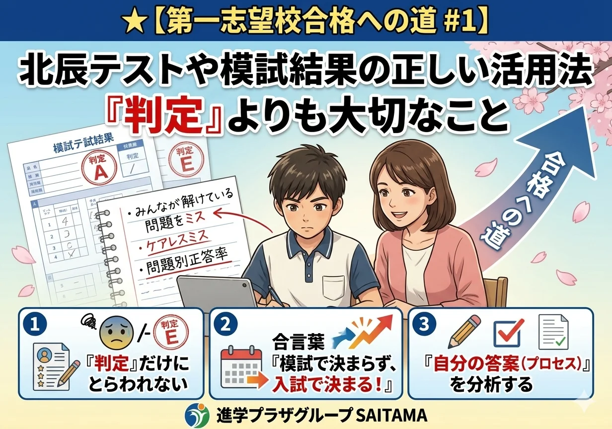 【第一志望校合格への道 #1】北辰テストや模試の結果、どう活用してる？「判定」よりも大切なこと
